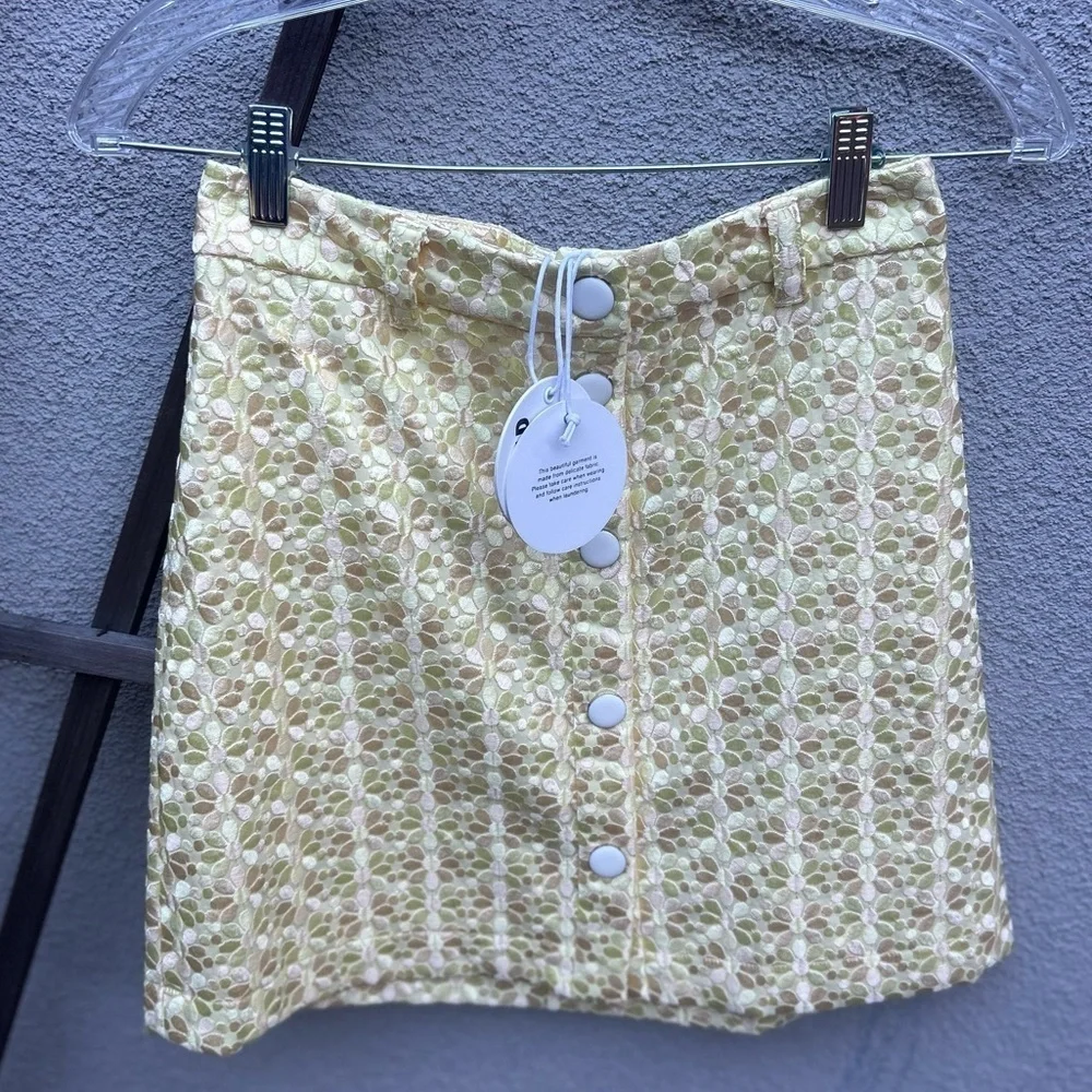 STAUD Vallis Skirt in Sun Bleached Floral Size 4 New With Tags!